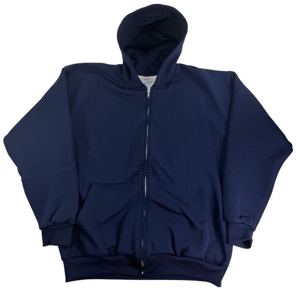 Vintage 90s Pluma Thermal Waffle Lined Heavyweight Men's XL Navy Blue Hoodie